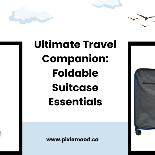 Foldable travel suitcases