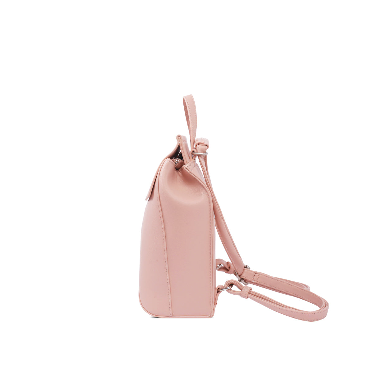 Light pink leather mini backpack online