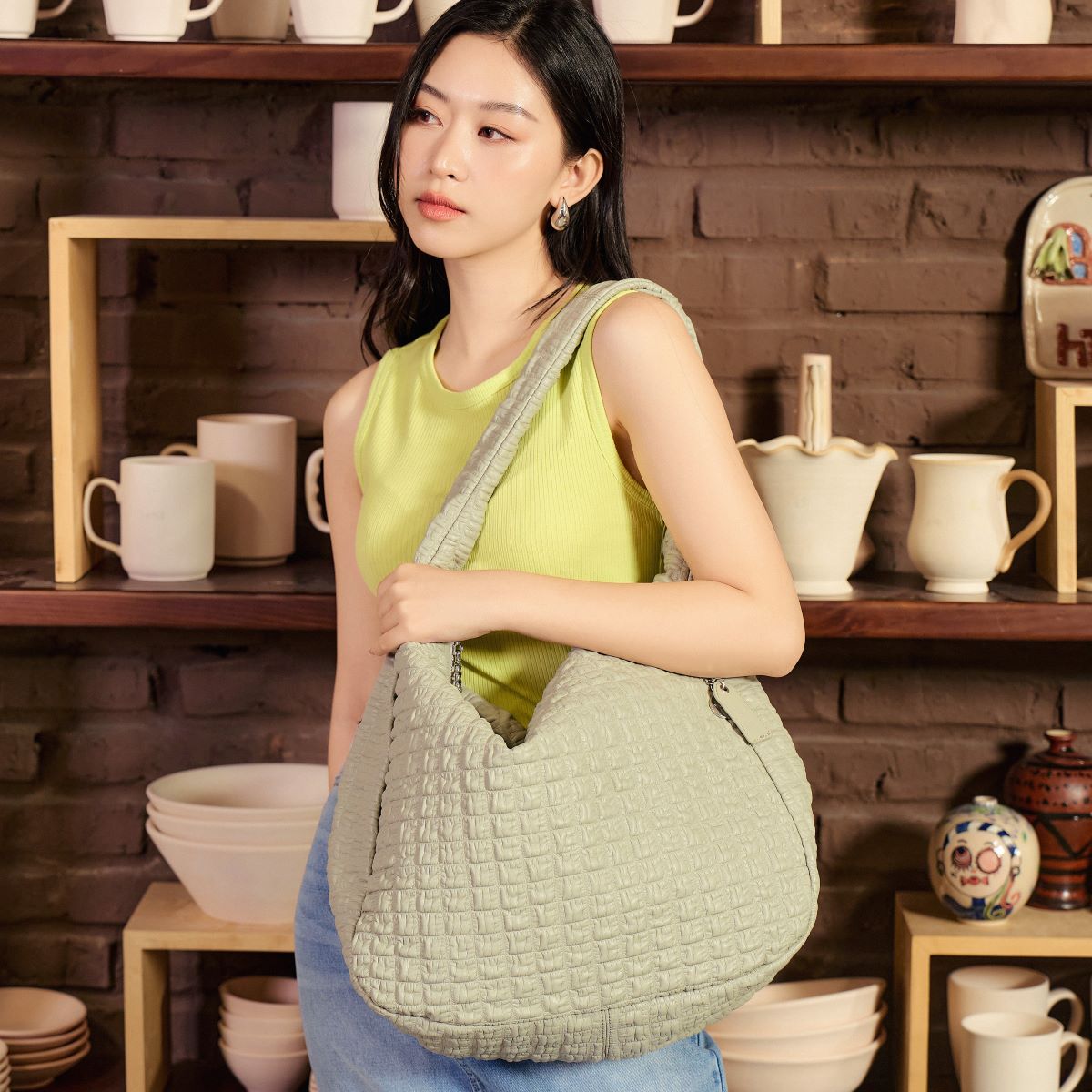 大人気!!! WAFFLE SHOULDER BAG(2 COLOR) Waffle Shoulder Bag Large – Pixie Mood