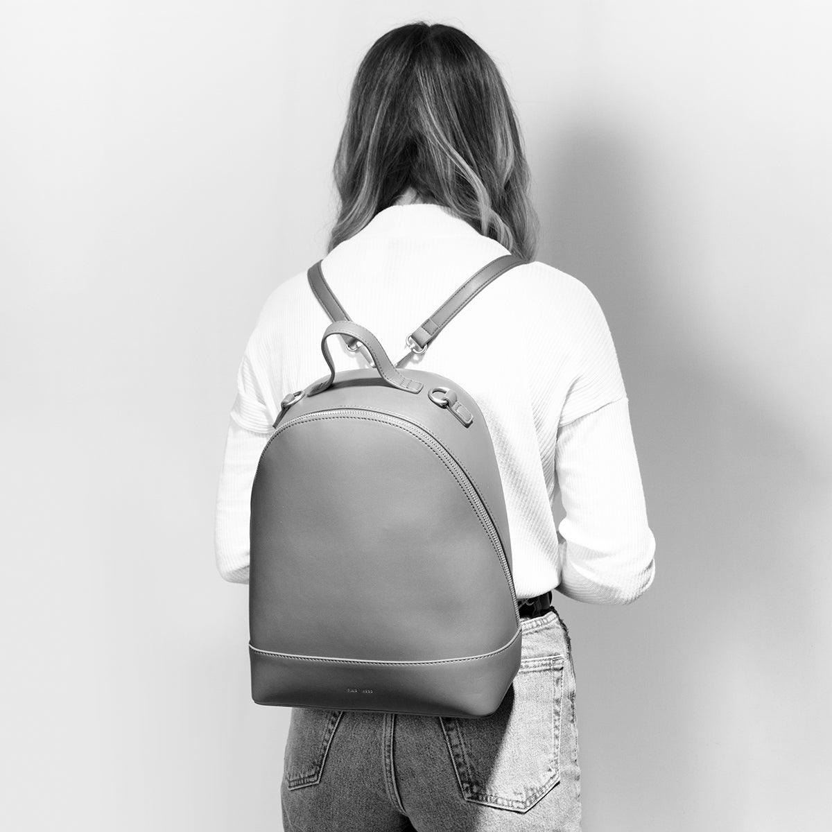 Large faux leather backpack outlet